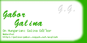 gabor galina business card